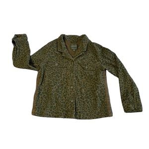 Leopard Print Button Up Jacket - Sanctuary - Women’s Size Large - Brown